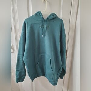 Glossier Embroidered Sage Hoodie Sage